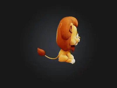 Cartoon Lion 3D model
