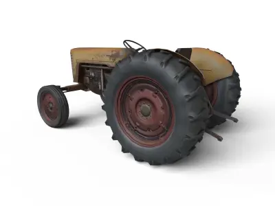 Farm Traktor Low-poly 3D model