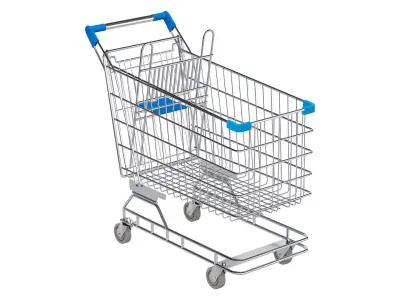 Shopping Trolley with Child Seat 3D model