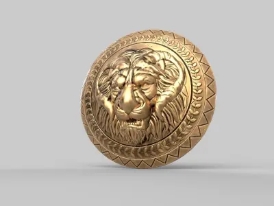 loin shield Low-poly 3D model