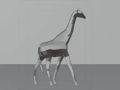 3D Low Poly Giraffe Model Free low-poly 3D model
