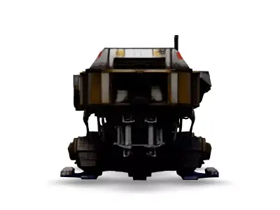 SciFi Industrial Mining Vehicle Rigged Low-poly 3D model