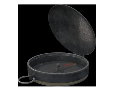 compass cartoon 3D model