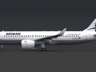 Aegean Airlines A320 3D model