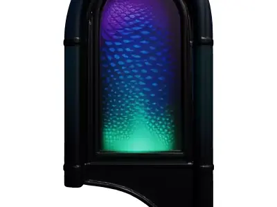 Futuristic Glowing Wall Decor Lamp 3D model