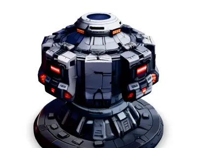 SciFi Power Generator Game Asset Low-poly 3D model