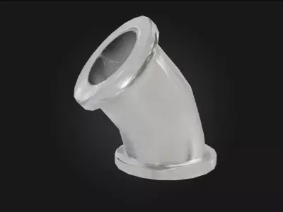 Metal Elbow Pipe Industrial Pipe 3D model