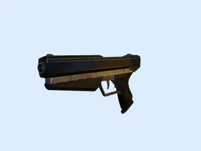 Sci-fi gun Low-poly 3D model get