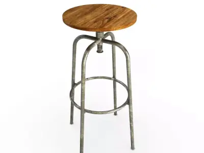 Industrial Bar Stool  Free 3D model