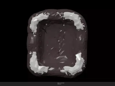Stylized Frozen Ancient Arctic Grave Game Ready - AI Low-poly 3D model