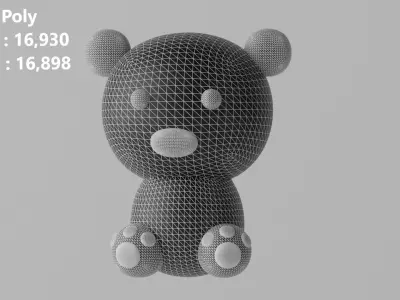 Cartoon Cute Bear 3D model