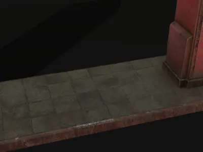 Abandoned Gas Pump Low-poly 3D model