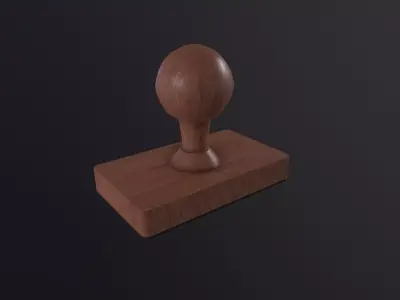 Wooden rubber 3D Model Low-poly 3D model