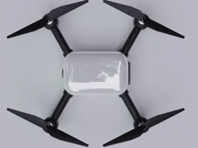 Drone with two propellers 3D model