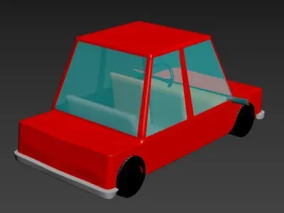 Cartoon car 3D print model