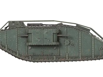 Mark IV Female Tank Low-poly 3D model