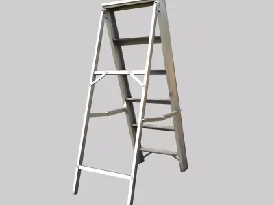 Industrial Step Ladder Low-poly 3D model