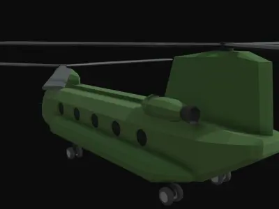 Chinook CH47 Low Poly Low-poly 3D model