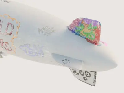 Airships Low-poly 3D model