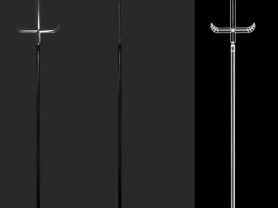 Katana - Spear - Small Katana dagger for Unreal Engine Free low-poly 3D model