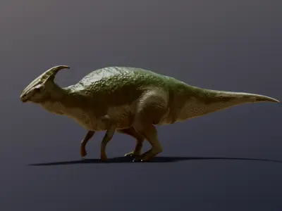 Parasaurolophus dinosaur Free low-poly 3D model