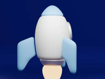 Rocket Free low-poly 3D model