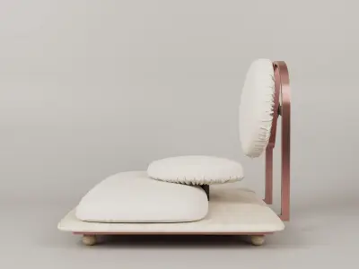 Asana Ground Chair by Mario Milana for Les Ateliers Courbet Free 3D model