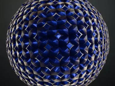 Shiny Blue Metal Sci-Fi PBR Seamless Texture