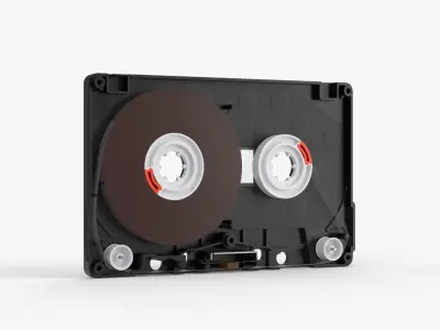 Cassette Tape - TDK D90 1986-1987 US - No Case 3D model