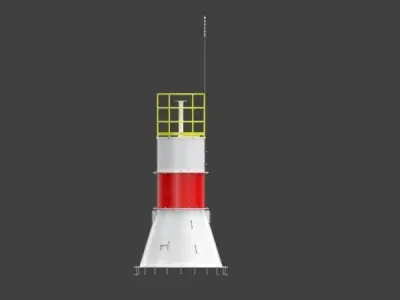 Torre Fibra de vidrio maritima 3D model