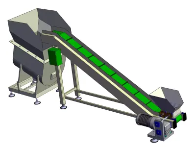 Chip conveyor 3D model