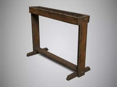 Medieval Sword Holder AAA Wooden Weapon Stand Low-poly 3D model