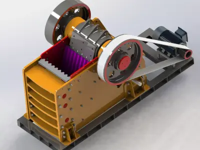 PE 1200x1600 JAW CRUSHER 3D model