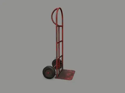 Trolley hand truck Low-poly 3D model