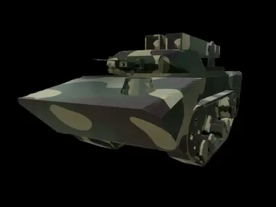 Dominion Sentinel A 3D Masterpiece of Military Might Low-poly 3D model