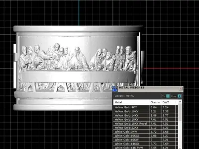 Antique Religious Ring 3D print model