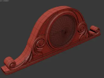 Carved clock 3D model