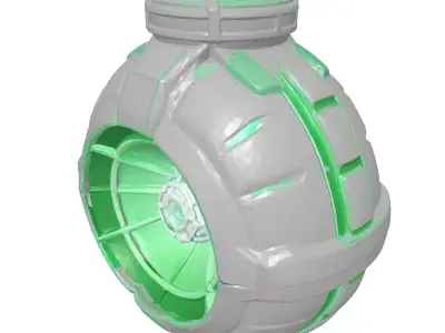 Futuristic Plasma Grenade 3D Model 3D model buy