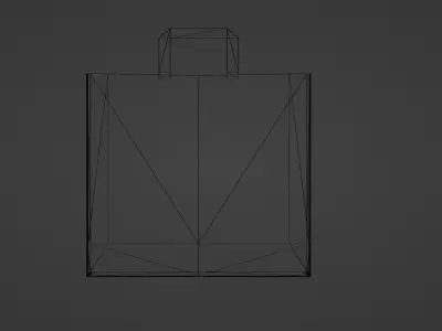 Paper Bag--  Customizable- Realistic 3D Model 3D model