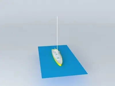 barca vela Free 3D model