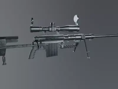 m200 Intervention CHEYTAC sniper  Low-poly 3D model