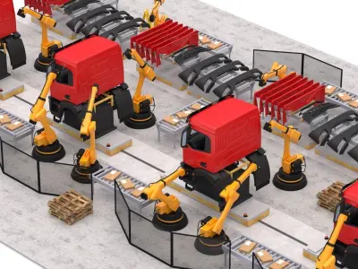 Iveco Truck Factory 3D model