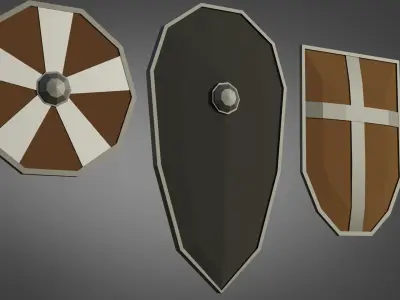 Low-Poly Stylized Medieval Weapons Low-poly 3D model