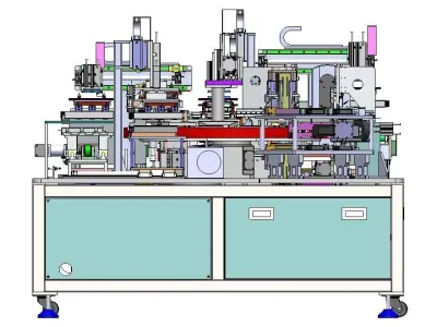 Lithium battery welding glue machine 3D model