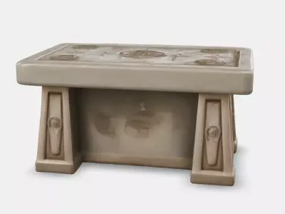 Ancient Stone Table Low-poly 3D model