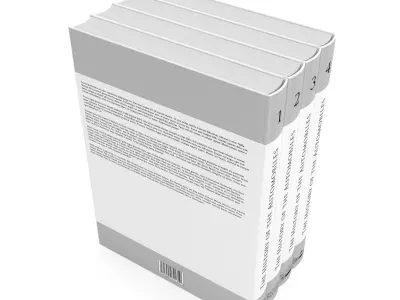 Books Set stack of 3D model buy