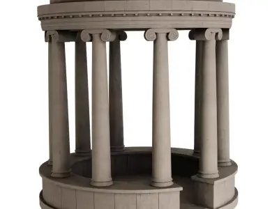 Ancient Greek round monument 3D model