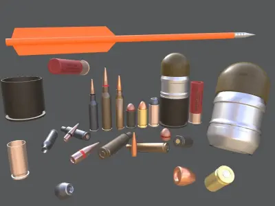 The ammo kit Low-poly 3D model