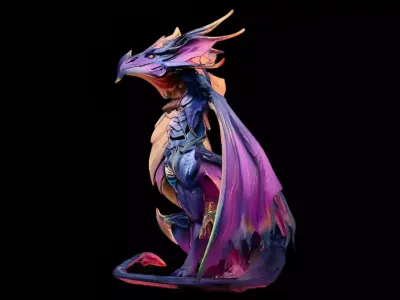 3D Fantasy Dragon  Low-poly 3D model