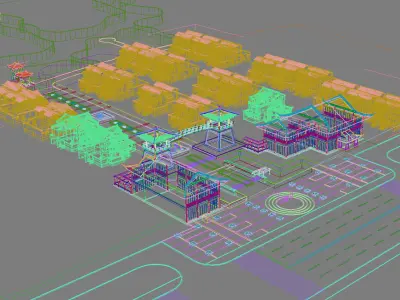 Chinese Style Architecture 3D model 39